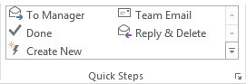 Outlook QuickSteps