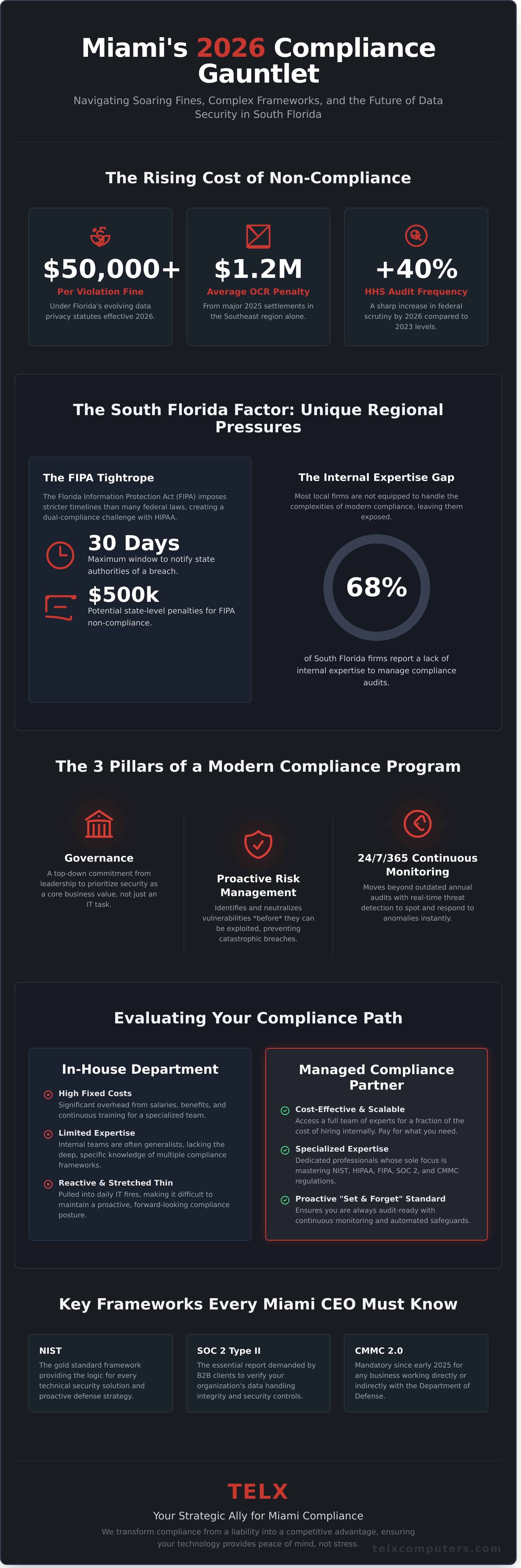 Compliance Management in Miami: A 2026 Strategic Guide for Business Leaders - Infographic