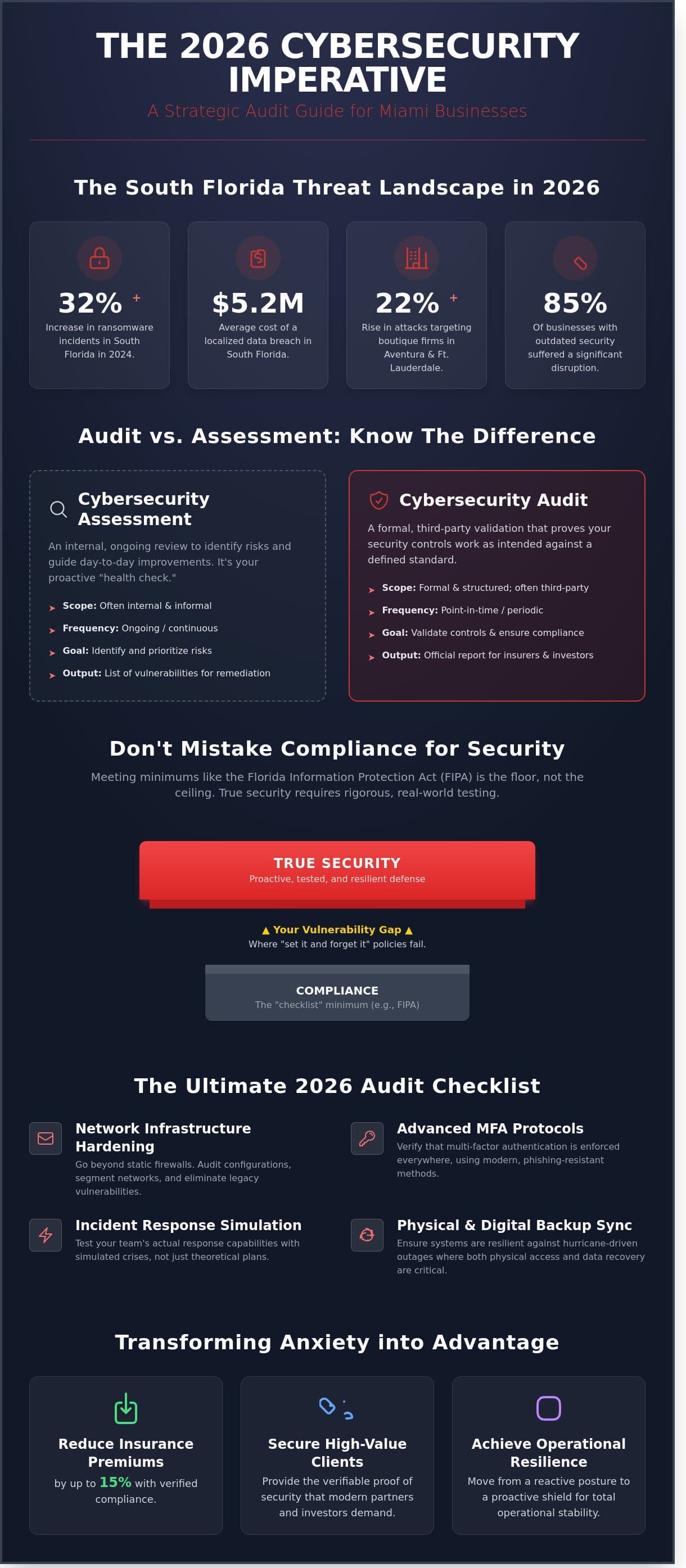 Cybersecurity Audits in Miami: The 2026 Essential Checklist for Business Leaders
